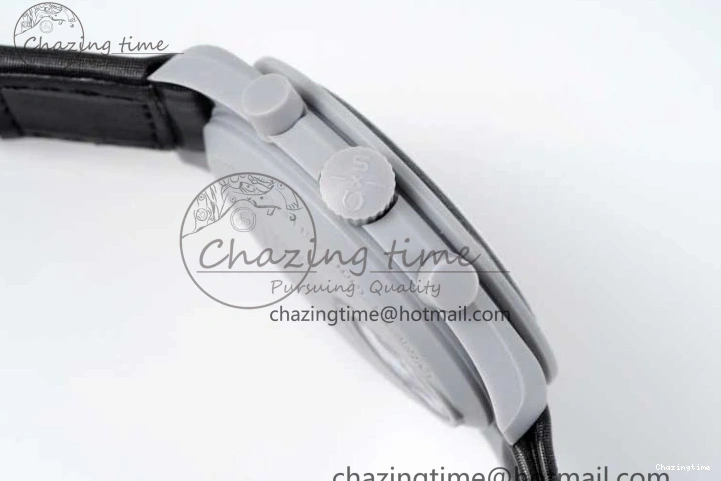 0128 Speedmaster Misson To The Moon 1:1 Best Edition Black Dial On Nylon Strap Quartz UrbanChic 7856